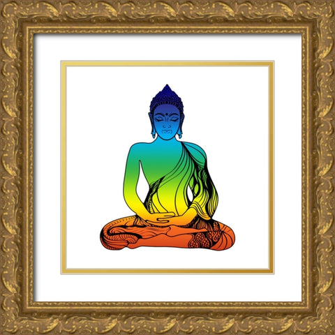 YogaV6 Gold Ornate Wood Framed Art Print with Double Matting by LightBoxJournal