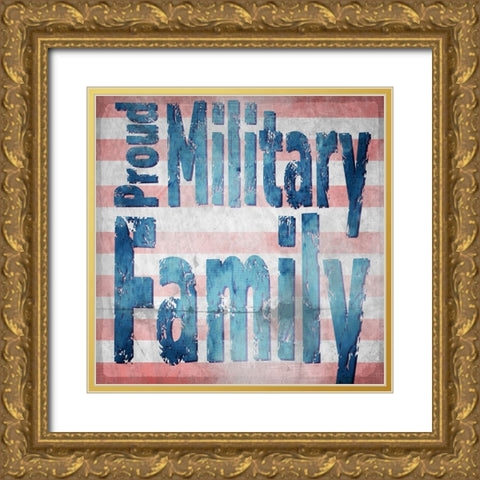 American Born Free Sign Collection 5 Gold Ornate Wood Framed Art Print with Double Matting by LightBoxJournal