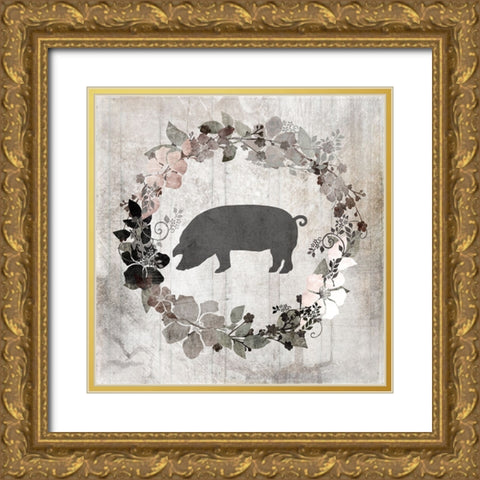 DownOnTheFarm V4 Gold Ornate Wood Framed Art Print with Double Matting by LightBoxJournal