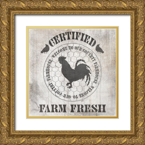 DownOnTheFarmCountry V1 Gold Ornate Wood Framed Art Print with Double Matting by LightBoxJournal