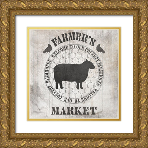 DownOnTheFarmCountry V4 Gold Ornate Wood Framed Art Print with Double Matting by LightBoxJournal