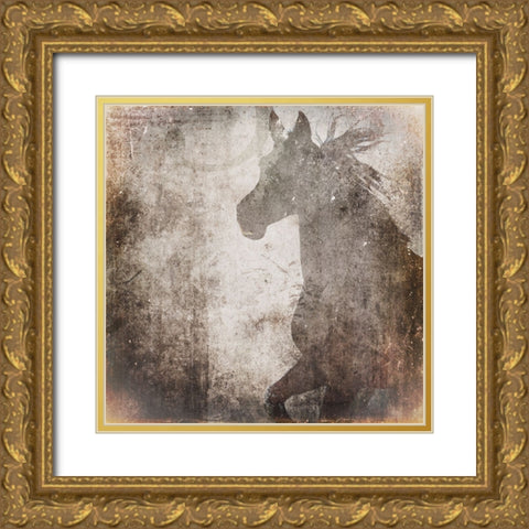 GypsyHorse Collection V2 8 Gold Ornate Wood Framed Art Print with Double Matting by LightBoxJournal