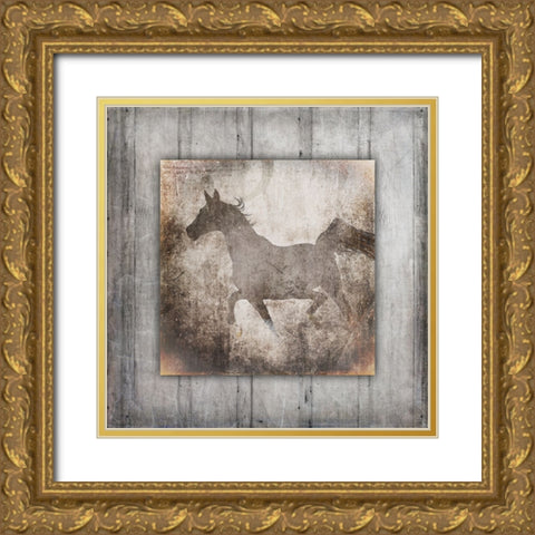 GypsyHorse Collection V2 11 Gold Ornate Wood Framed Art Print with Double Matting by LightBoxJournal