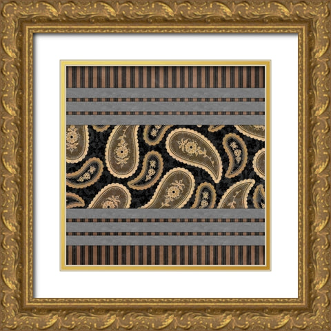 GypsyHorse CollectionSurfacePattern V1 12 Gold Ornate Wood Framed Art Print with Double Matting by LightBoxJournal