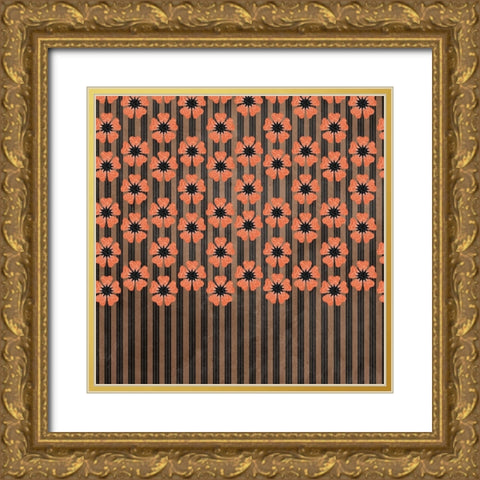 GypsyHorse CollectionSurfacePattern V1 14 Gold Ornate Wood Framed Art Print with Double Matting by LightBoxJournal