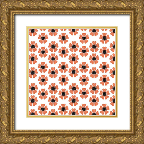 GypsyHorseCollectionSurfacePattern V1 V15 1 Gold Ornate Wood Framed Art Print with Double Matting by LightBoxJournal