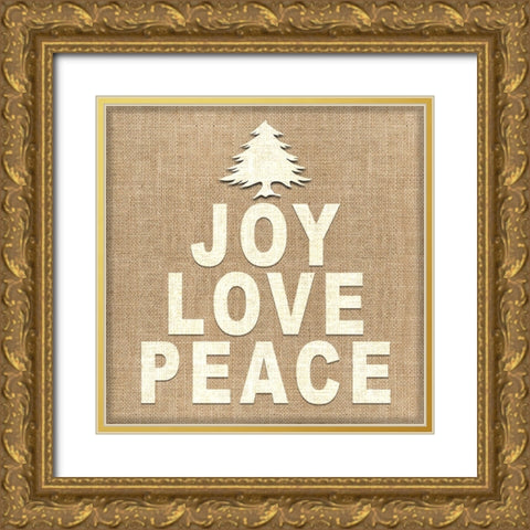 Personalized Christmas Sign V32 V9 Gold Ornate Wood Framed Art Print with Double Matting by LightBoxJournal