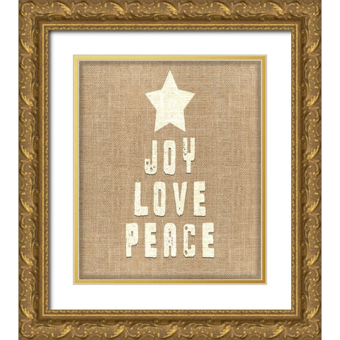 Personalized Christmas Sign V33 V2 Gold Ornate Wood Framed Art Print with Double Matting by LightBoxJournal
