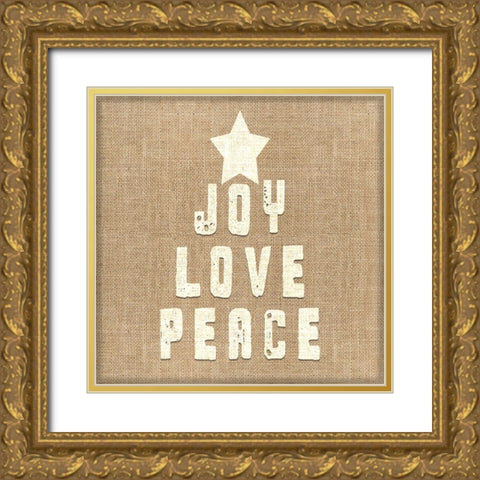 Personalized Christmas Sign V33 V4 Gold Ornate Wood Framed Art Print with Double Matting by LightBoxJournal