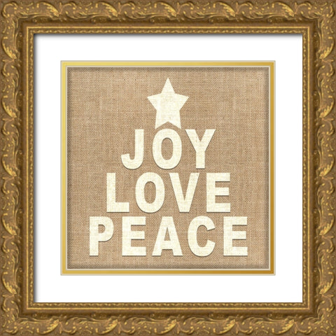 Personalized Christmas Sign V33 V5 Gold Ornate Wood Framed Art Print with Double Matting by LightBoxJournal