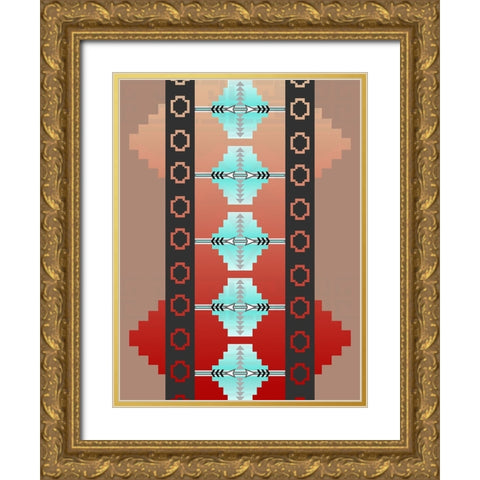 Colors of the SouthWest 4 Gold Ornate Wood Framed Art Print with Double Matting by LightBoxJournal
