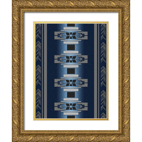 Sensational Aztec 4 Gold Ornate Wood Framed Art Print with Double Matting by LightBoxJournal