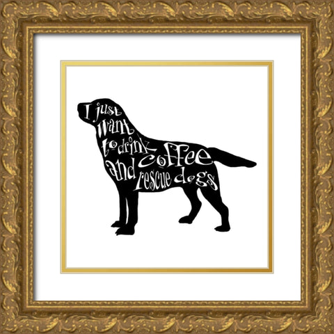Rescue Dog 7 Gold Ornate Wood Framed Art Print with Double Matting by LightBoxJournal