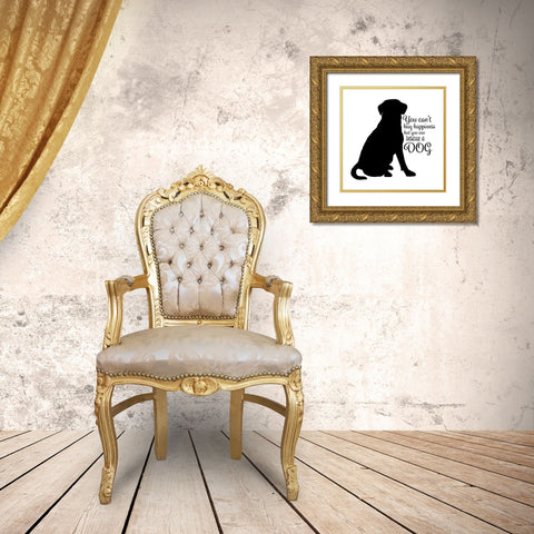 Rescue Dog 9 Gold Ornate Wood Framed Art Print with Double Matting by LightBoxJournal