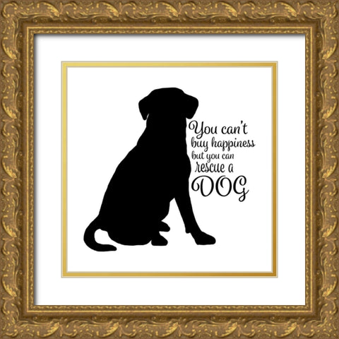 Rescue Dog 9 Gold Ornate Wood Framed Art Print with Double Matting by LightBoxJournal