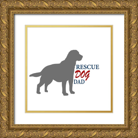 Rescue Dog 10 Gold Ornate Wood Framed Art Print with Double Matting by LightBoxJournal