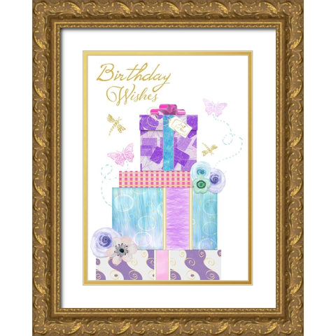 Card Design 2_B Gold Ornate Wood Framed Art Print with Double Matting by LightBoxJournal