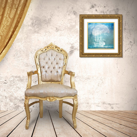 Sailor Away_Ship 2 Gold Ornate Wood Framed Art Print with Double Matting by LightBoxJournal