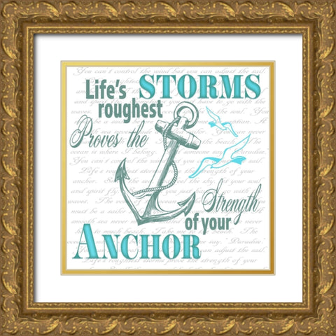 Sailor Away_Sign 2 Gold Ornate Wood Framed Art Print with Double Matting by LightBoxJournal