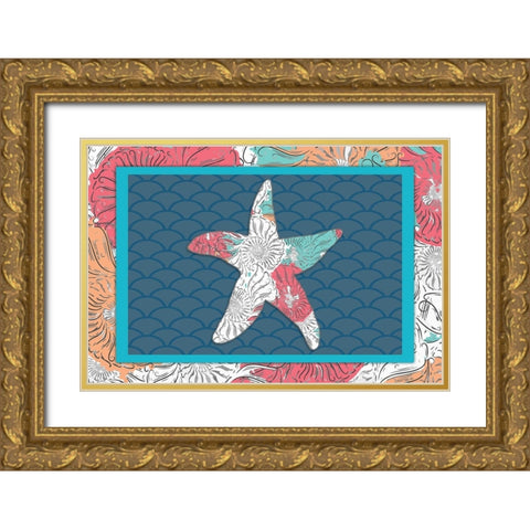 Sea Side BoHo 6 Gold Ornate Wood Framed Art Print with Double Matting by LightBoxJournal
