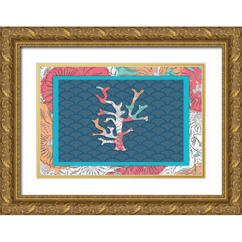 Sea Side BoHo 7 Gold Ornate Wood Framed Art Print with Double Matting by LightBoxJournal