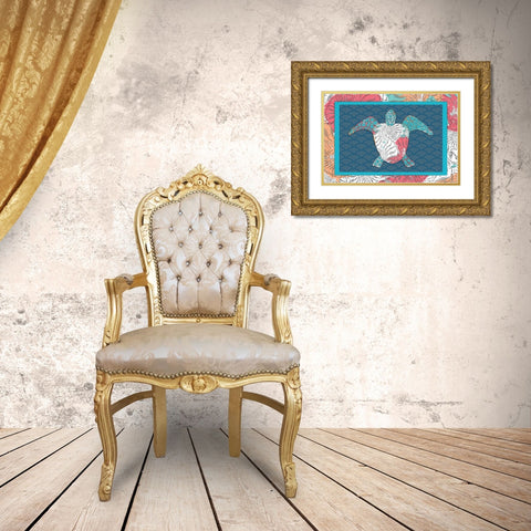 Sea Side BoHo 8 Gold Ornate Wood Framed Art Print with Double Matting by LightBoxJournal