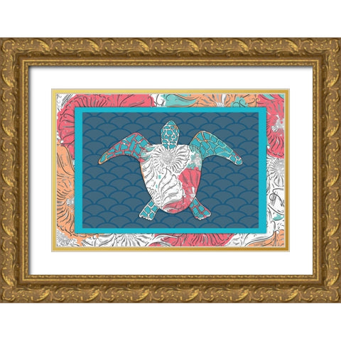 Sea Side BoHo 8 Gold Ornate Wood Framed Art Print with Double Matting by LightBoxJournal