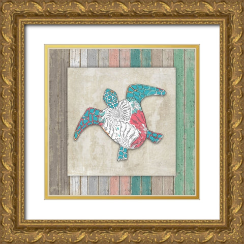 Sea Side BoHo_Frame 1 Gold Ornate Wood Framed Art Print with Double Matting by LightBoxJournal