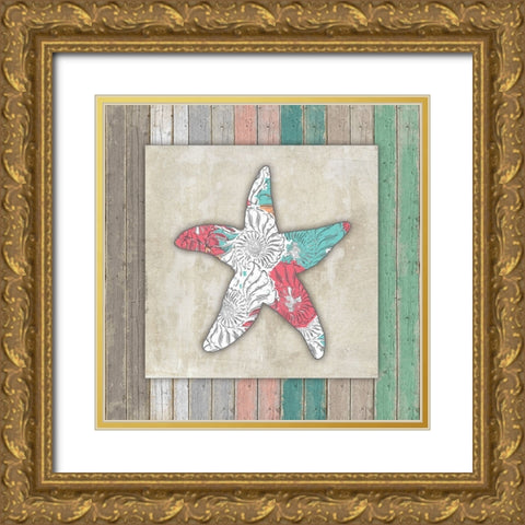 Sea Side BoHo_Frame 3 Gold Ornate Wood Framed Art Print with Double Matting by LightBoxJournal