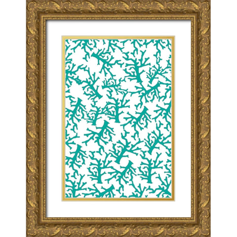 Sea Side Gypsy_Pattern 1 Gold Ornate Wood Framed Art Print with Double Matting by LightBoxJournal