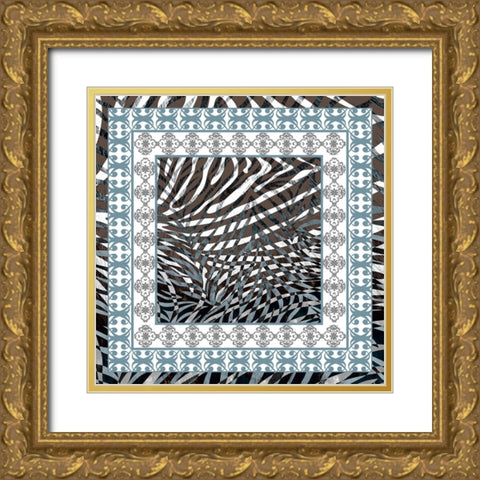 Bandanna B Gold Ornate Wood Framed Art Print with Double Matting by LightBoxJournal