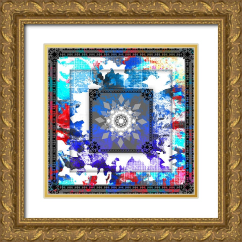 Bandanna C10 Gold Ornate Wood Framed Art Print with Double Matting by LightBoxJournal
