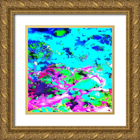 Bright Scarf 2 Gold Ornate Wood Framed Art Print with Double Matting by LightBoxJournal