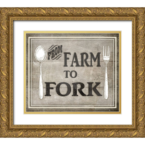 Farm to Fork BK Gold Ornate Wood Framed Art Print with Double Matting by LightBoxJournal