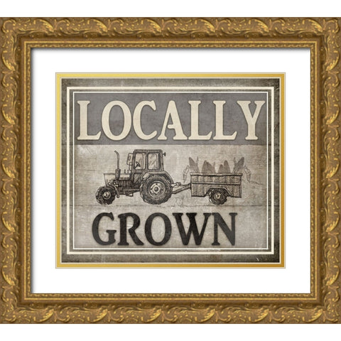 Locally Grown_TRACTOR Gold Ornate Wood Framed Art Print with Double Matting by LightBoxJournal