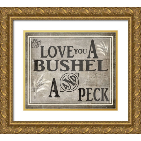 Love You BK Gold Ornate Wood Framed Art Print with Double Matting by LightBoxJournal