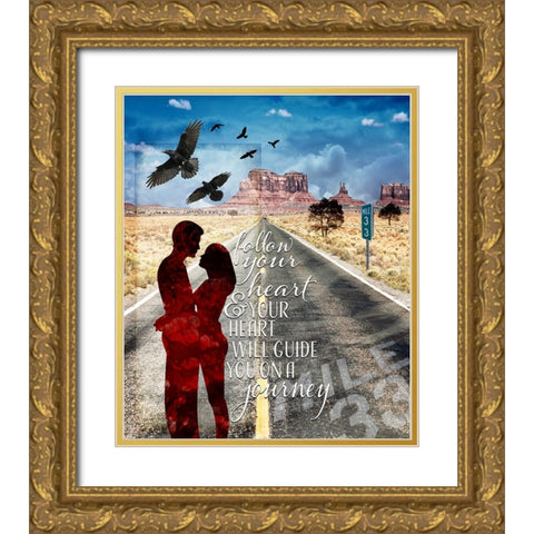 Love Signs_V1 Gold Ornate Wood Framed Art Print with Double Matting by LightBoxJournal