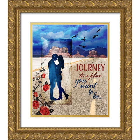 Love Signs_V2 Gold Ornate Wood Framed Art Print with Double Matting by LightBoxJournal