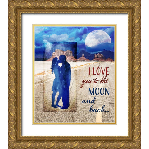 LoveSigns_V3 Gold Ornate Wood Framed Art Print with Double Matting by LightBoxJournal