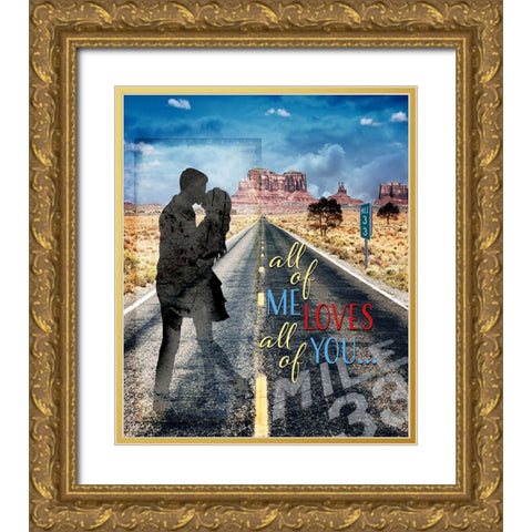 LoveSigns_V4 Gold Ornate Wood Framed Art Print with Double Matting by LightBoxJournal