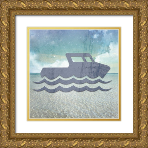 Signs_Boating1 Gold Ornate Wood Framed Art Print with Double Matting by LightBoxJournal
