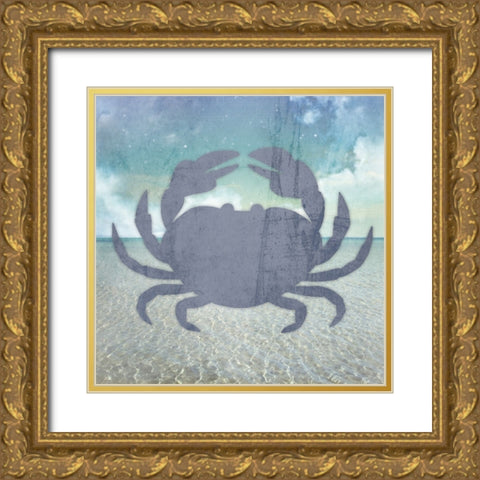 Signs_Crab Gold Ornate Wood Framed Art Print with Double Matting by LightBoxJournal