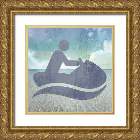 Signs_JetSki Gold Ornate Wood Framed Art Print with Double Matting by LightBoxJournal
