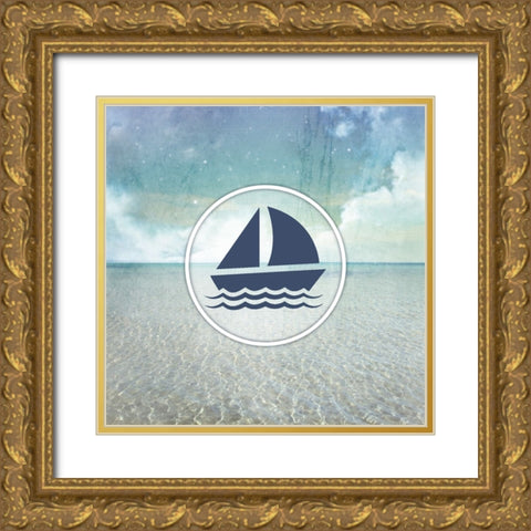Signs_SeaLife_Sail Gold Ornate Wood Framed Art Print with Double Matting by LightBoxJournal