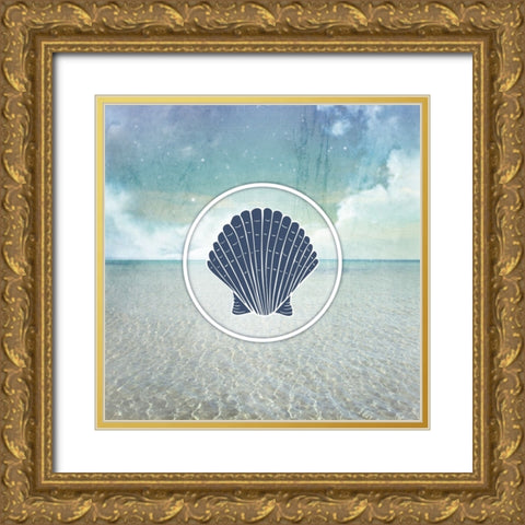 Signs_SeaLife_SeaShell2 Gold Ornate Wood Framed Art Print with Double Matting by LightBoxJournal