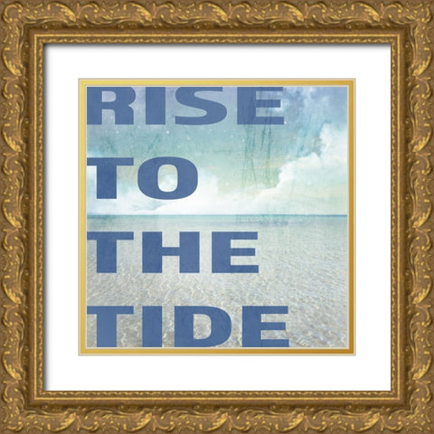 Signs_SeaLife_Typography Gold Ornate Wood Framed Art Print with Double Matting by LightBoxJournal