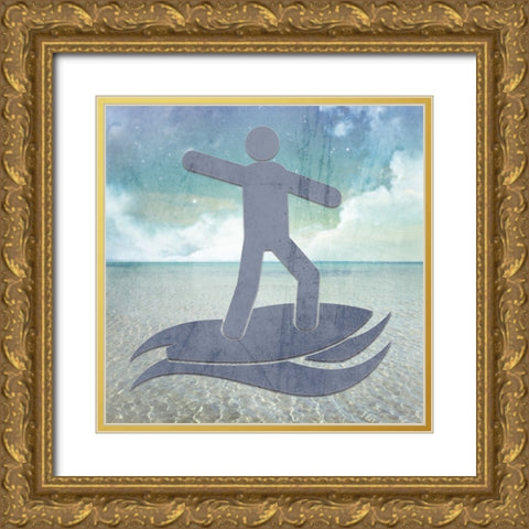 Signs_Surfer2 Gold Ornate Wood Framed Art Print with Double Matting by LightBoxJournal