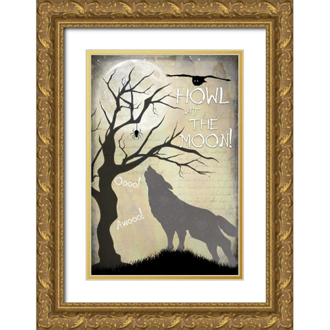 Say Boo 04 Gold Ornate Wood Framed Art Print with Double Matting by LightBoxJournal