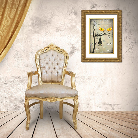 Say Boo 06 Gold Ornate Wood Framed Art Print with Double Matting by LightBoxJournal