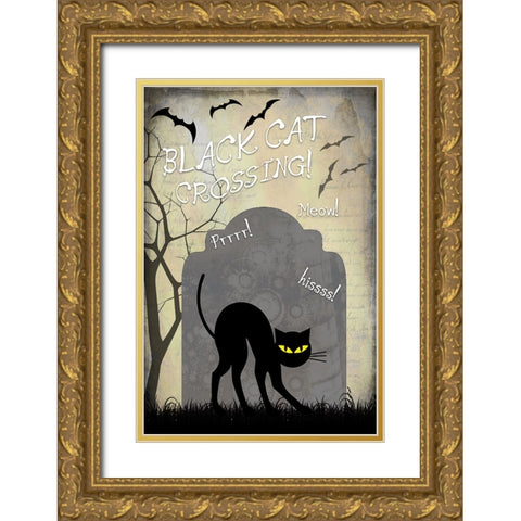 Say Boo 07 Gold Ornate Wood Framed Art Print with Double Matting by LightBoxJournal
